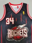 NBA 34 Olajuwon Rockets 1996-97 Maillot Retro noir